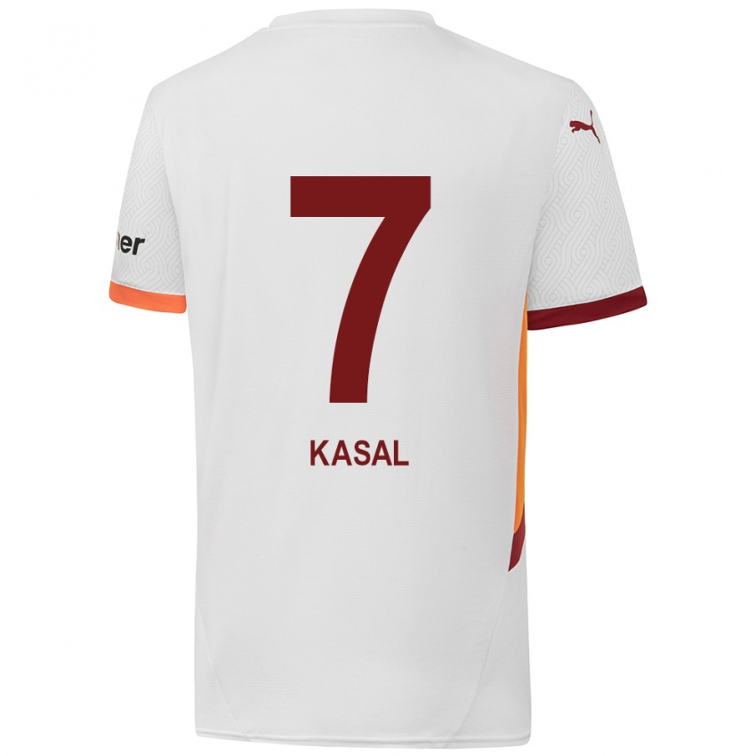 Kinder Yasin Kasal #7 Weiß Gelb Rot Auswärtstrikot Trikot 2024/25 T-Shirt Schweiz