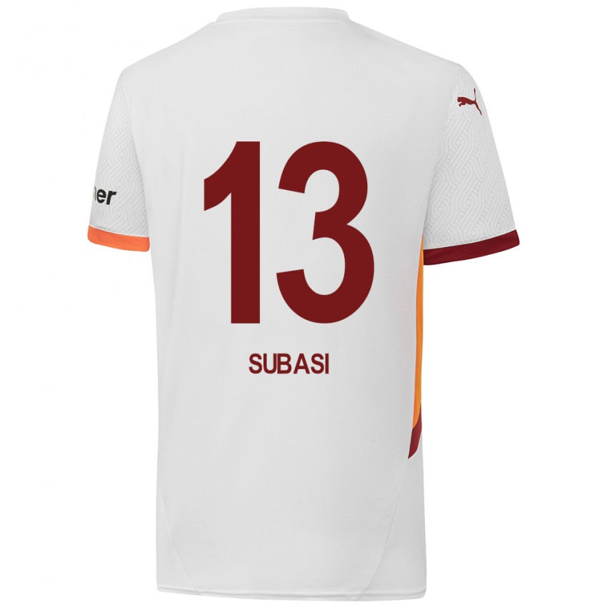 Kinder Kadir Subasi #13 Weiß Gelb Rot Auswärtstrikot Trikot 2024/25 T-Shirt Schweiz