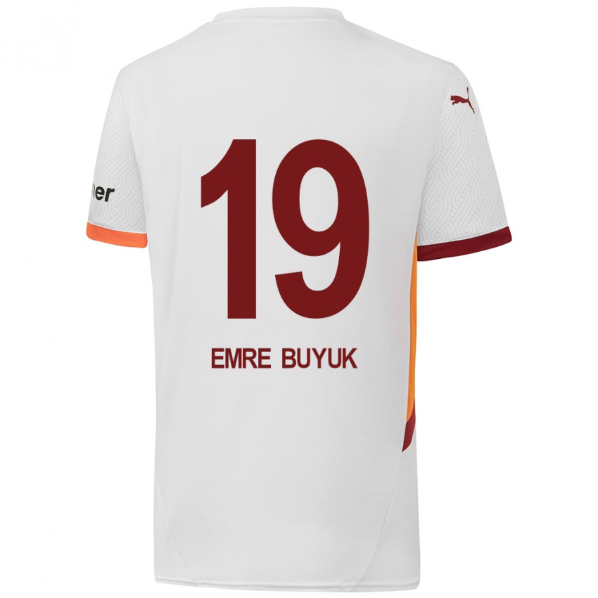 Kinder Enes Emre Büyük #19 Weiß Gelb Rot Auswärtstrikot Trikot 2024/25 T-Shirt Schweiz