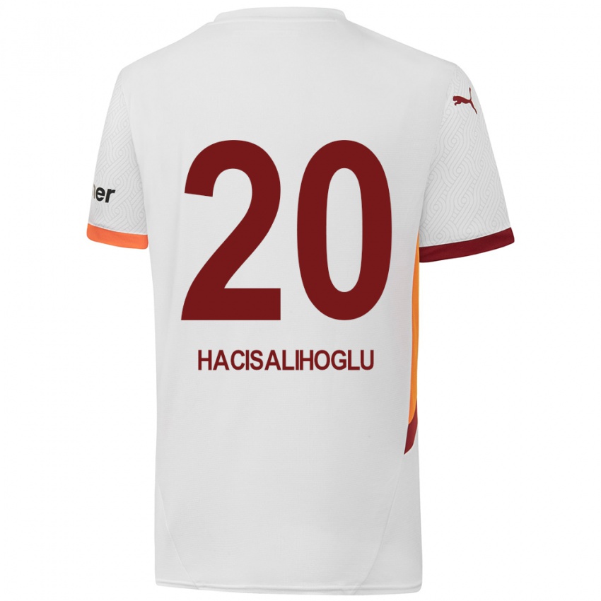 Enfant Maillot Arda Hacisalihoglu #20 Blanc Jaune Rouge Tenues Extérieur 2024/25 T-Shirt Suisse