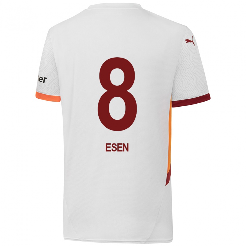 Kinder Emine Ecem Esen #8 Weiß Gelb Rot Auswärtstrikot Trikot 2024/25 T-Shirt Schweiz