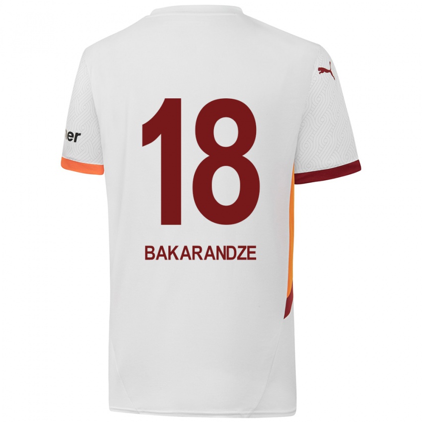 Kinder Kristina Bakarandze #18 Weiß Gelb Rot Auswärtstrikot Trikot 2024/25 T-Shirt Schweiz