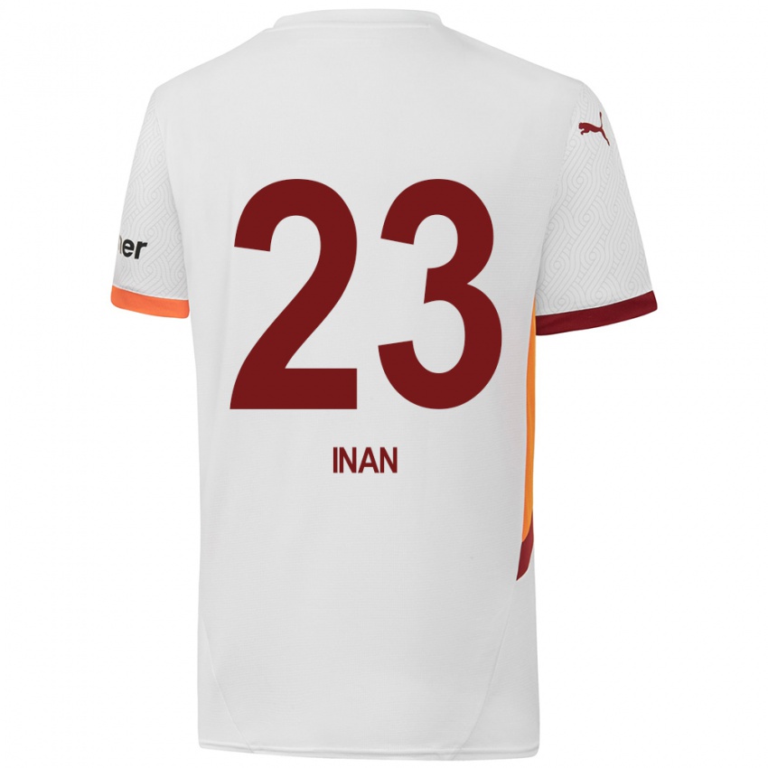 Enfant Maillot Müge İnan #23 Blanc Jaune Rouge Tenues Extérieur 2024/25 T-Shirt Suisse