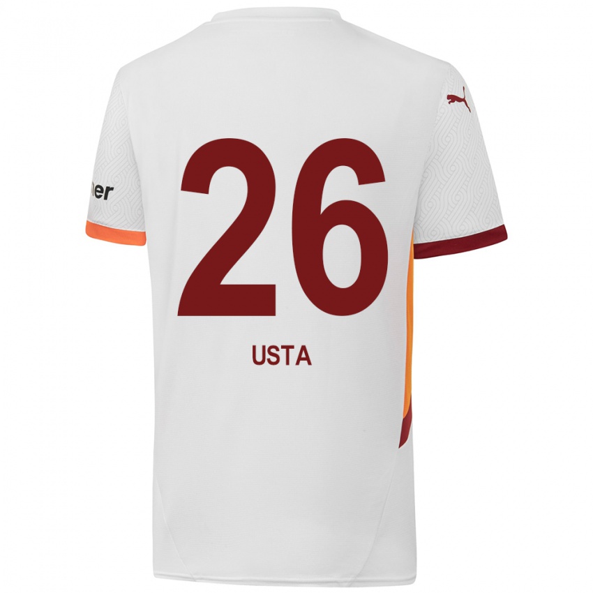 Kinder Alanur Usta #26 Weiß Gelb Rot Auswärtstrikot Trikot 2024/25 T-Shirt Schweiz