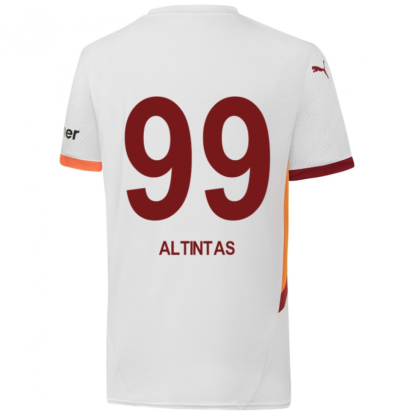 Kinder Benan Altıntaş #99 Weiß Gelb Rot Auswärtstrikot Trikot 2024/25 T-Shirt Schweiz