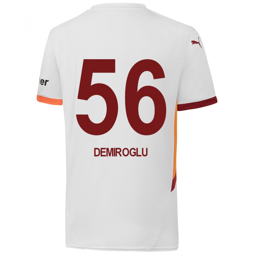 Kinder Baran Demiroğlu #56 Weiß Gelb Rot Auswärtstrikot Trikot 2024/25 T-Shirt Schweiz