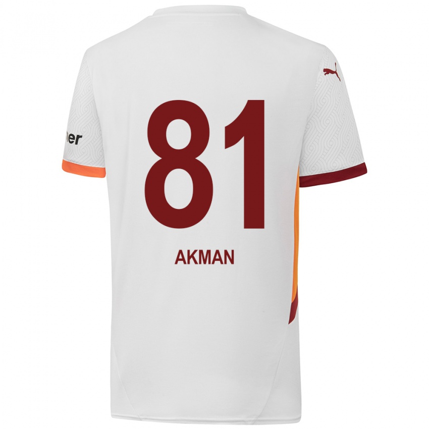 Kinder Hamza Akman #81 Weiß Gelb Rot Auswärtstrikot Trikot 2024/25 T-Shirt Schweiz