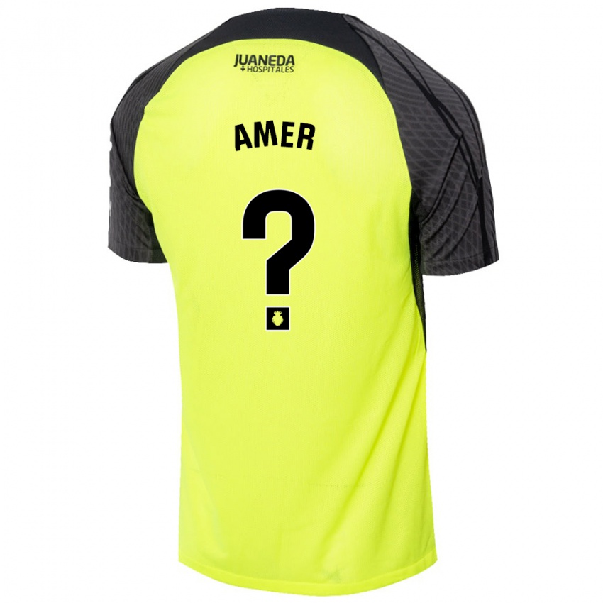 Enfant Maillot Pere Amer #0 Vert Fluo Noir Tenues Extérieur 2024/25 T-Shirt Suisse