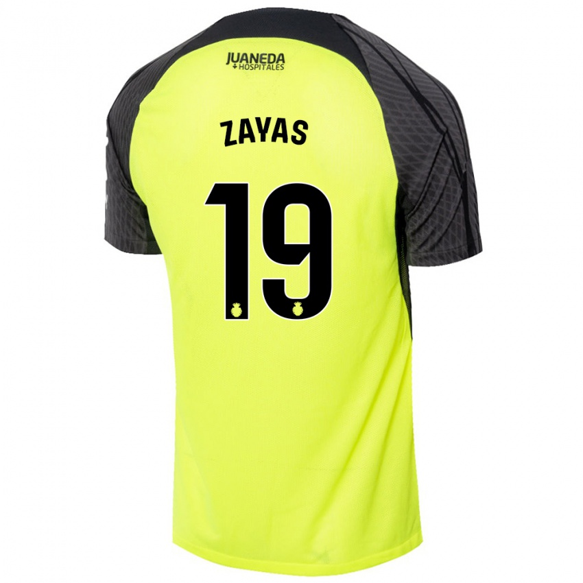 Enfant Maillot Yosmel Zayas #19 Vert Fluo Noir Tenues Extérieur 2024/25 T-Shirt Suisse