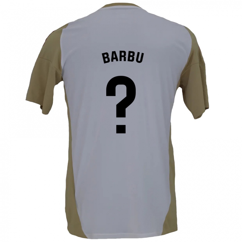 Kinder Álex Barbu #0 Braunweiß Auswärtstrikot Trikot 2024/25 T-Shirt Schweiz