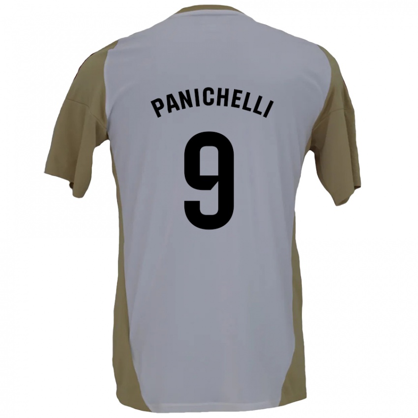 Kinder Joaquín Panichelli #9 Braunweiß Auswärtstrikot Trikot 2024/25 T-Shirt Schweiz