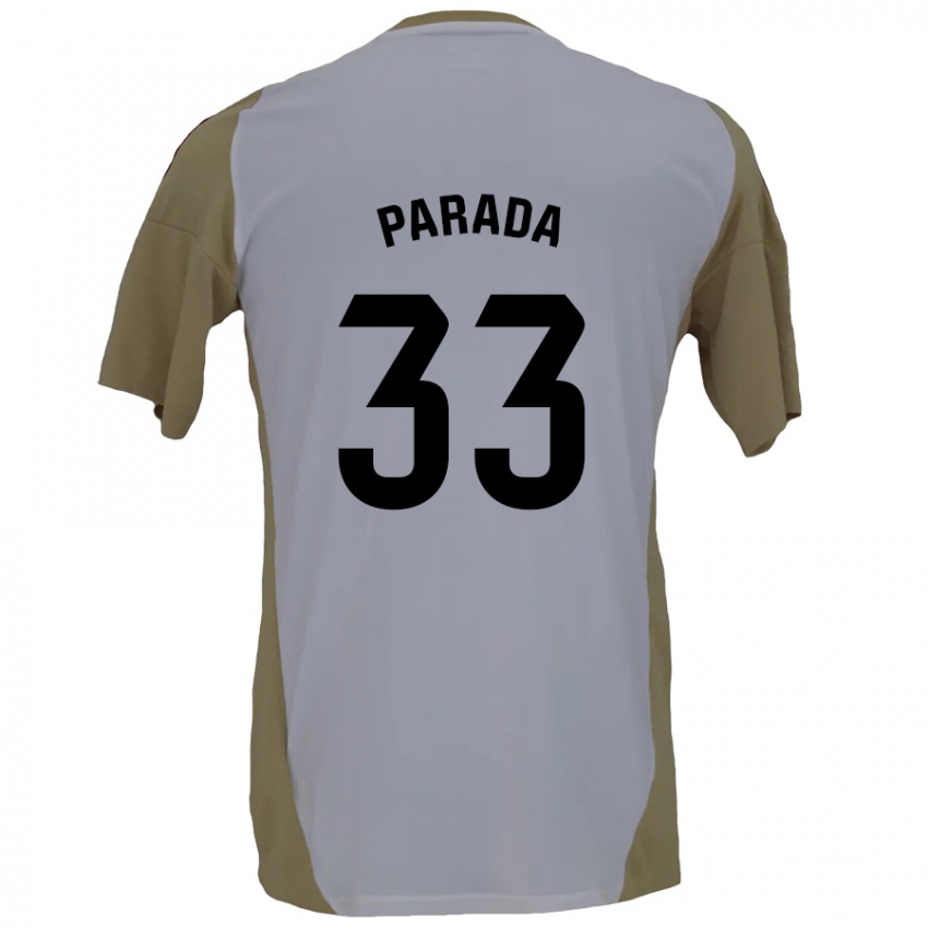 Kinder Victor Parada #33 Braunweiß Auswärtstrikot Trikot 2024/25 T-Shirt Schweiz