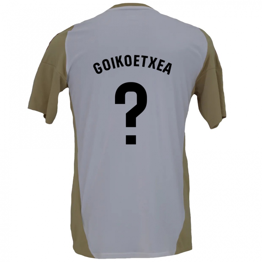 Kinder Imanol Goikoetxea #0 Braunweiß Auswärtstrikot Trikot 2024/25 T-Shirt Schweiz