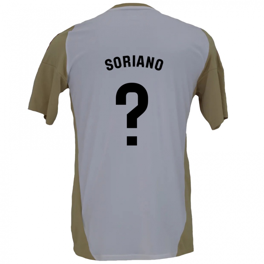 Kinder Adrián Soriano #0 Braunweiß Auswärtstrikot Trikot 2024/25 T-Shirt Schweiz