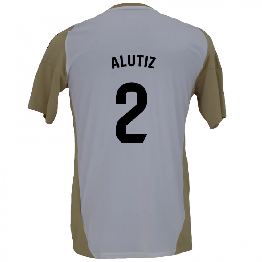 Kinder Hodei Alutiz #2 Braunweiß Auswärtstrikot Trikot 2024/25 T-Shirt Schweiz