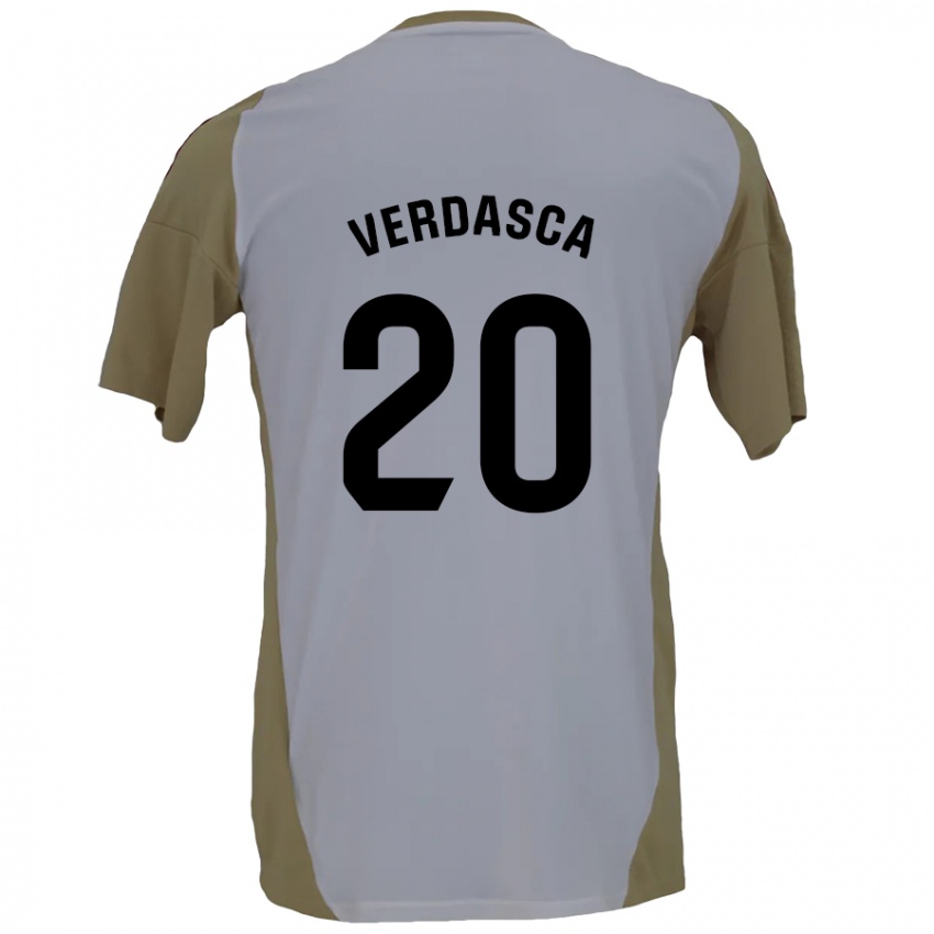 Kinder Diogo Verdasca #20 Braunweiß Auswärtstrikot Trikot 2024/25 T-Shirt Schweiz