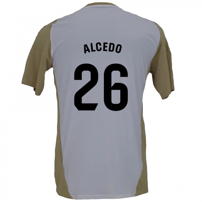 Kinder Juan María Alcedo #26 Braunweiß Auswärtstrikot Trikot 2024/25 T-Shirt Schweiz