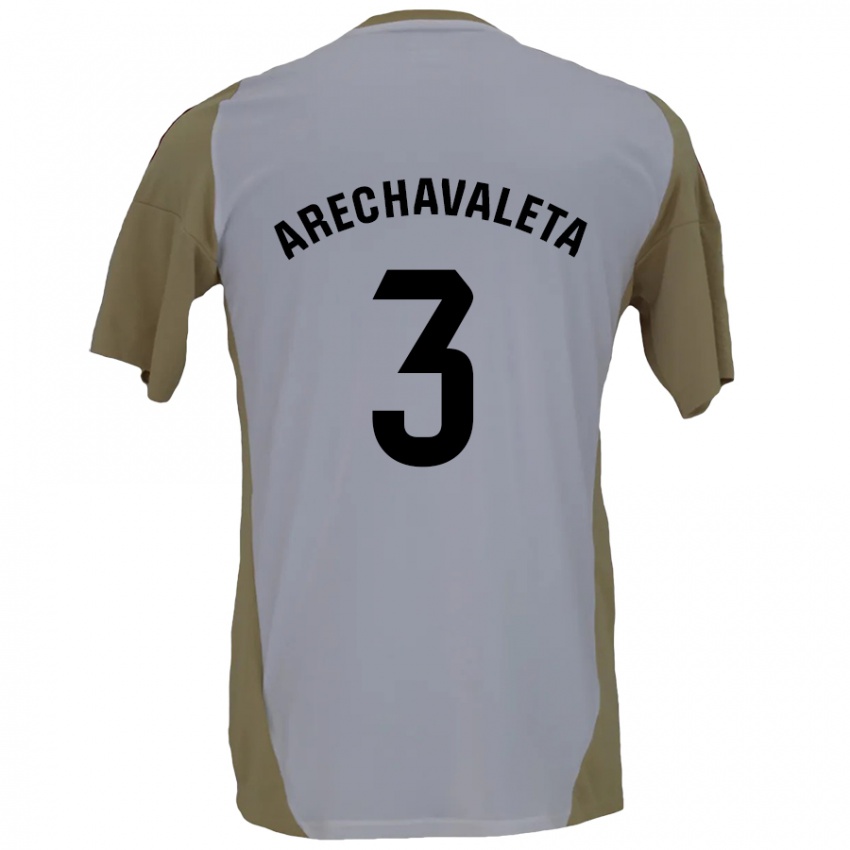 Kinder Jorge Arechavaleta #3 Braunweiß Auswärtstrikot Trikot 2024/25 T-Shirt Schweiz