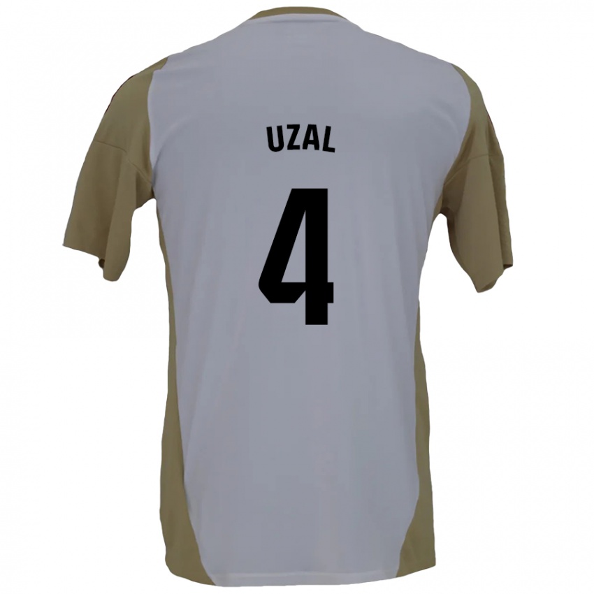 Kinder Yeray Uzal #4 Braunweiß Auswärtstrikot Trikot 2024/25 T-Shirt Schweiz