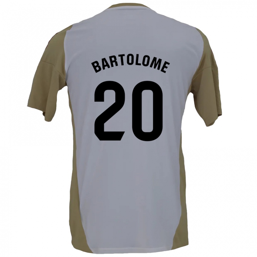 Kinder Diego Bartolomé #20 Braunweiß Auswärtstrikot Trikot 2024/25 T-Shirt Schweiz