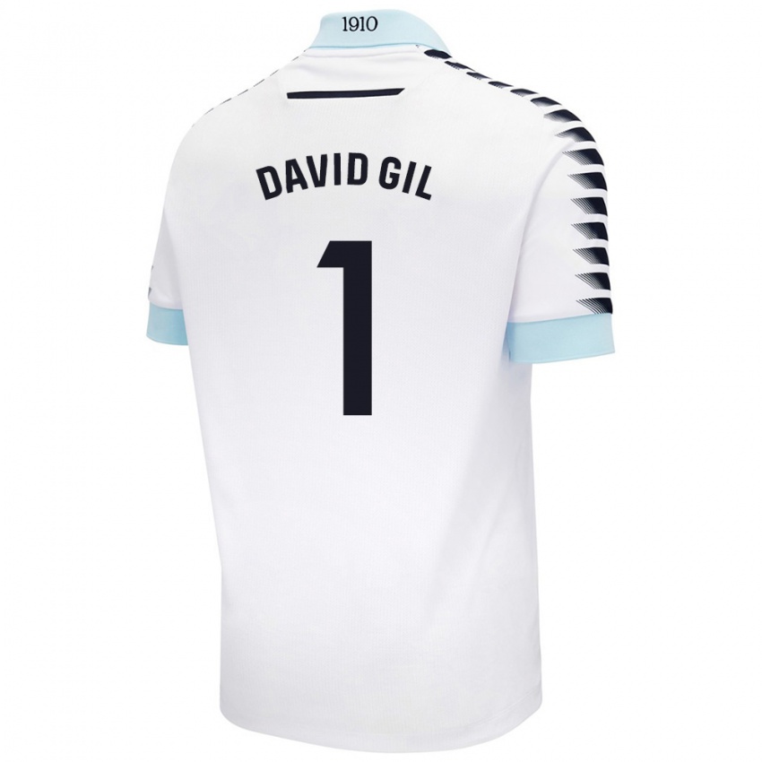 Kinder David Gil #1 Weiß Blau Auswärtstrikot Trikot 2024/25 T-Shirt Schweiz