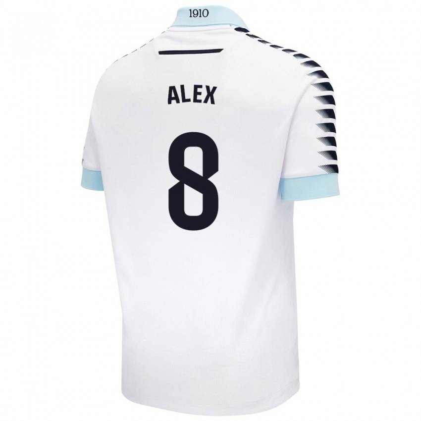 Kinder Álex Fernández #8 Weiß Blau Auswärtstrikot Trikot 2024/25 T-Shirt Schweiz