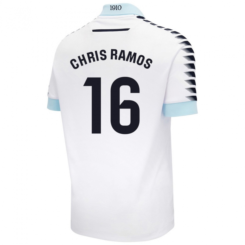 Kinder Chris Ramos #16 Weiß Blau Auswärtstrikot Trikot 2024/25 T-Shirt Schweiz