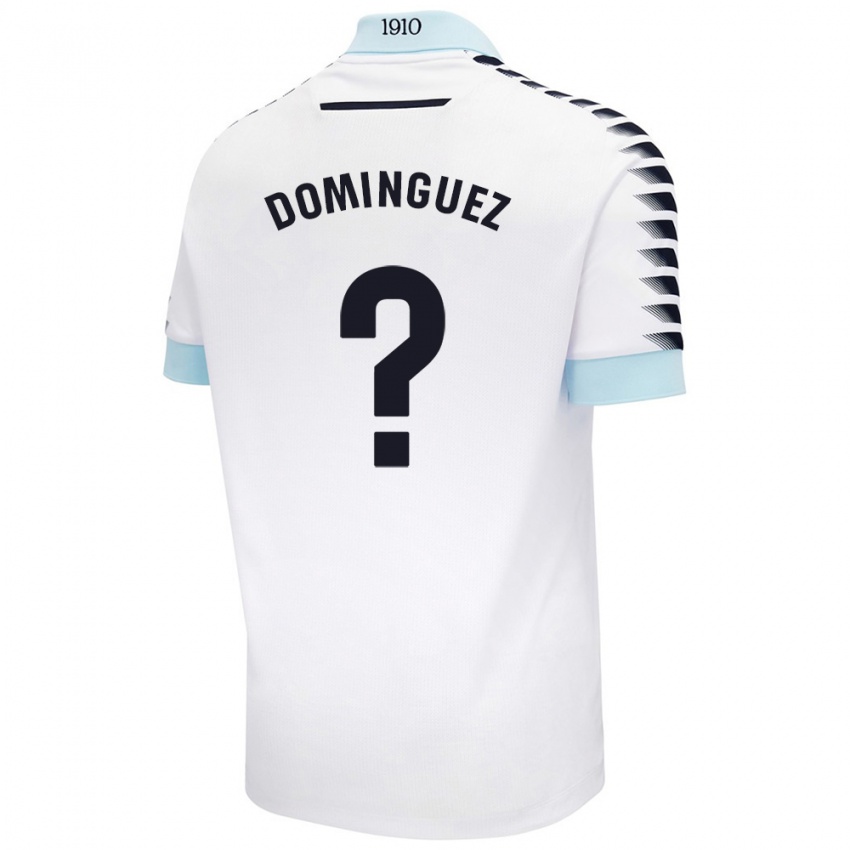 Kinder Rubén Domínguez #0 Weiß Blau Auswärtstrikot Trikot 2024/25 T-Shirt Schweiz