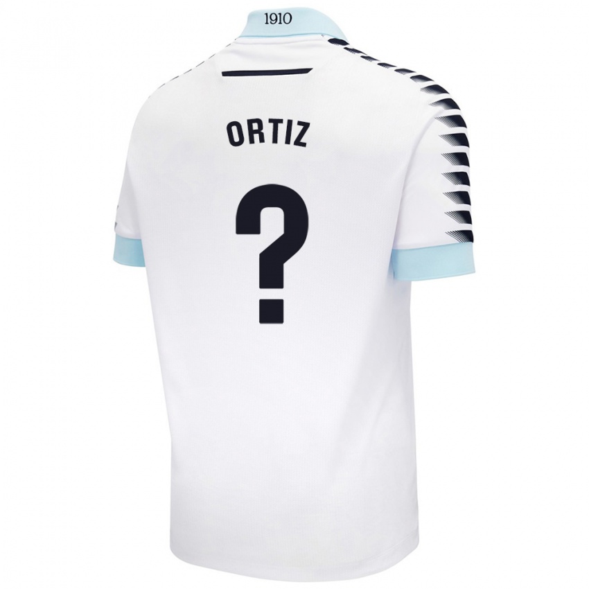 Kinder Pablo Ortiz #0 Weiß Blau Auswärtstrikot Trikot 2024/25 T-Shirt Schweiz