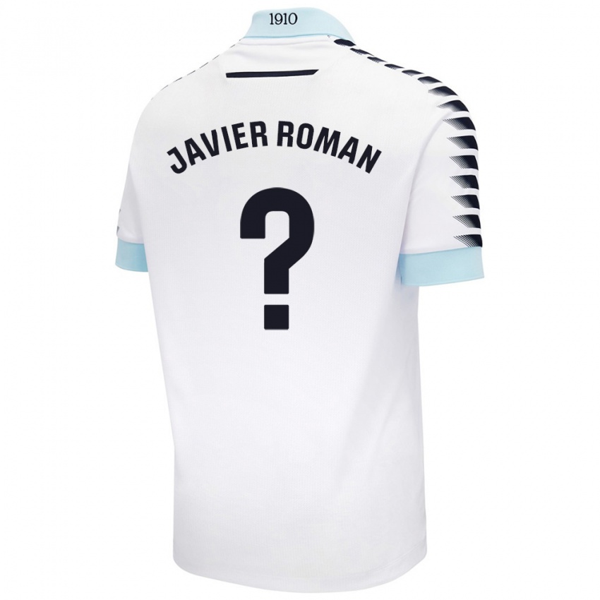 Kinder José Javier Román #0 Weiß Blau Auswärtstrikot Trikot 2024/25 T-Shirt Schweiz