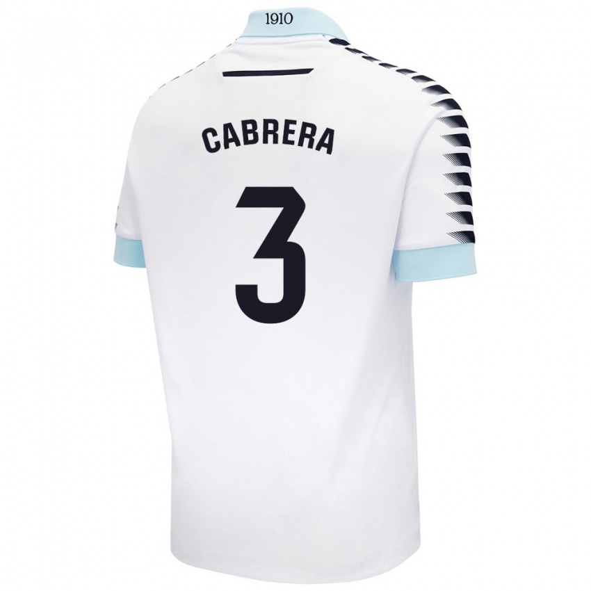 Kinder Julio Cabrera #3 Weiß Blau Auswärtstrikot Trikot 2024/25 T-Shirt Schweiz