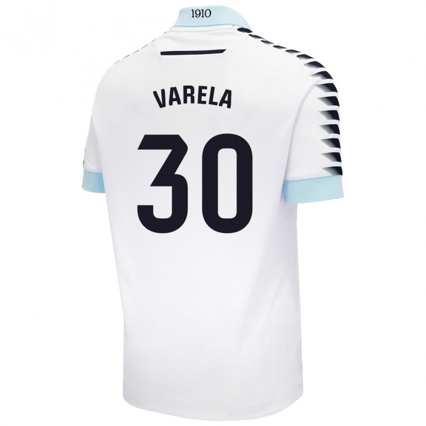 Kinder Brandon Varela #30 Weiß Blau Auswärtstrikot Trikot 2024/25 T-Shirt Schweiz