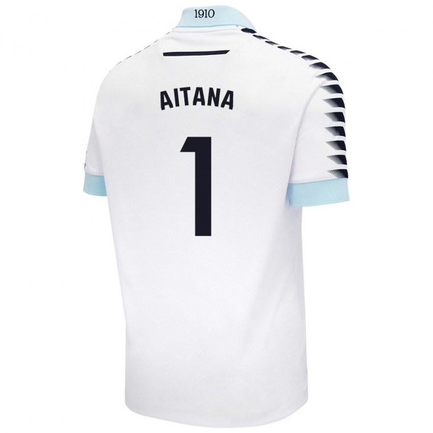 Kinder Aitana #1 Weiß Blau Auswärtstrikot Trikot 2024/25 T-Shirt Schweiz