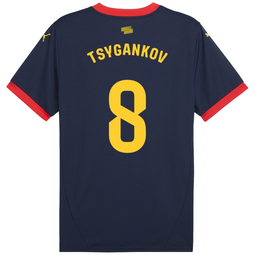 Enfant Maillot Viktor Tsygankov #8 Bleu Marine Rouge Tenues Extérieur 2024/25 T-Shirt Suisse