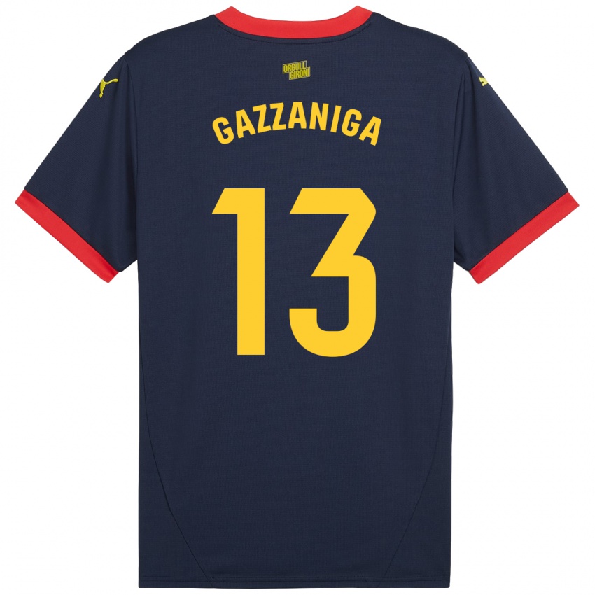 Enfant Maillot Paulo Gazzaniga #13 Bleu Marine Rouge Tenues Extérieur 2024/25 T-Shirt Suisse