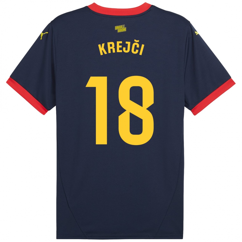 Enfant Maillot Ladislav Krejci #18 Bleu Marine Rouge Tenues Extérieur 2024/25 T-Shirt Suisse