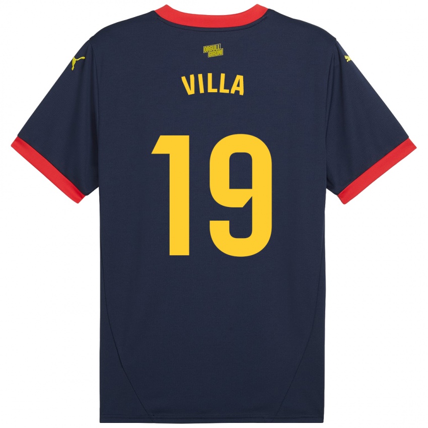 Enfant Maillot Toni Villa #19 Bleu Marine Rouge Tenues Extérieur 2024/25 T-Shirt Suisse