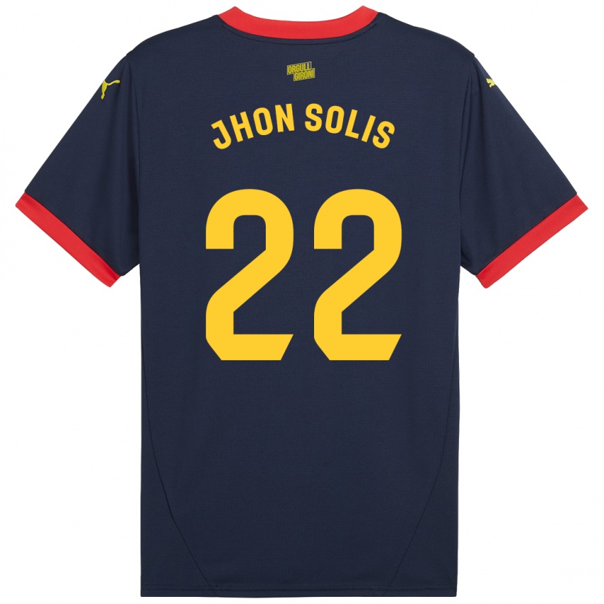 Enfant Maillot Jhon Solís #22 Bleu Marine Rouge Tenues Extérieur 2024/25 T-Shirt Suisse