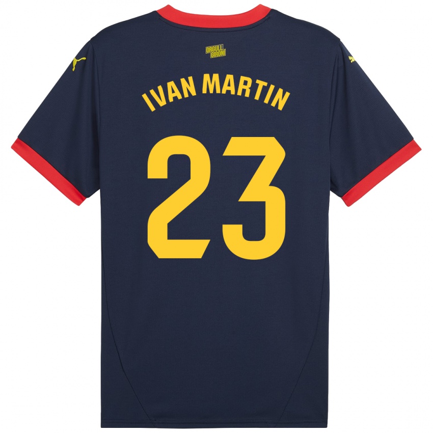 Enfant Maillot Iván Martín #23 Bleu Marine Rouge Tenues Extérieur 2024/25 T-Shirt Suisse