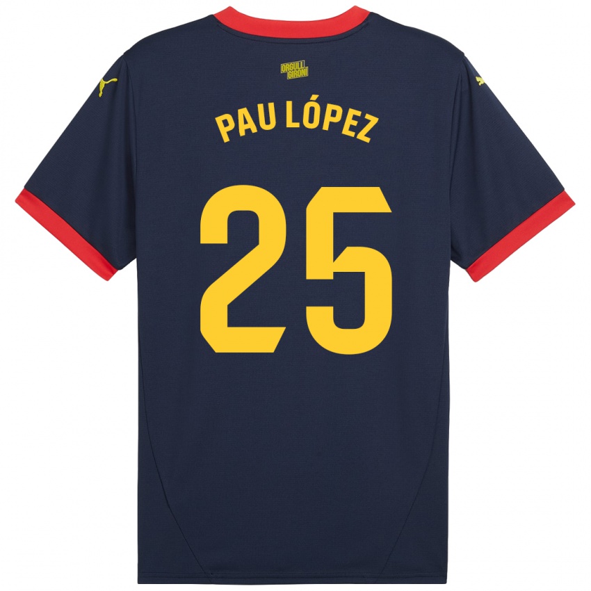 Kinder Pau Lopez #25 Marinerot Auswärtstrikot Trikot 2024/25 T-Shirt Schweiz