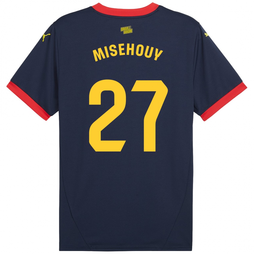 Kinder Gabriel Misehouy #27 Marinerot Auswärtstrikot Trikot 2024/25 T-Shirt Schweiz