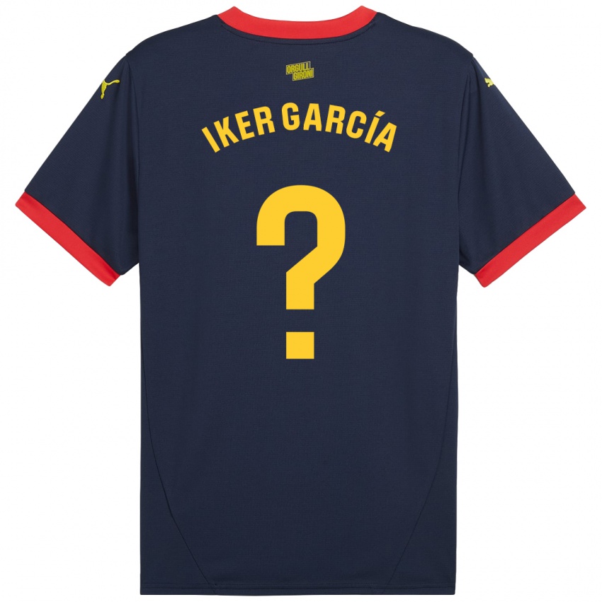 Enfant Maillot Iker García #0 Bleu Marine Rouge Tenues Extérieur 2024/25 T-Shirt Suisse