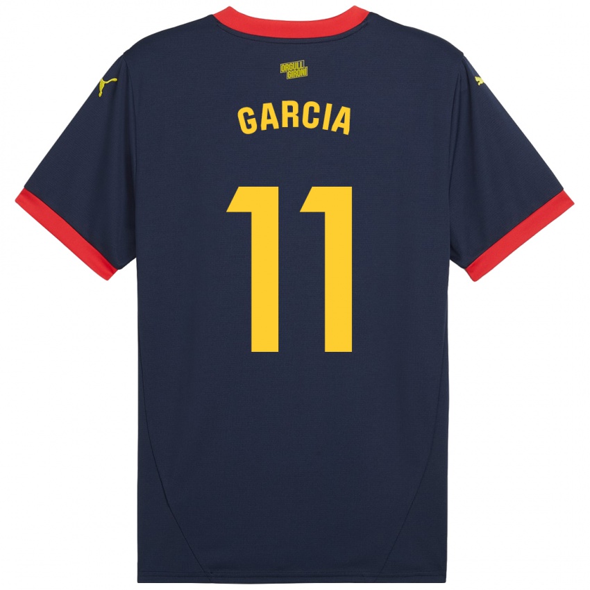 Enfant Maillot Jastin García #11 Bleu Marine Rouge Tenues Extérieur 2024/25 T-Shirt Suisse