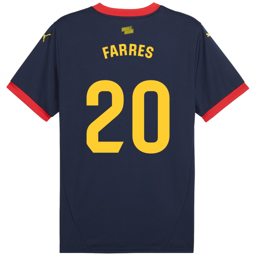 Kinder Biel Farrés #20 Marinerot Auswärtstrikot Trikot 2024/25 T-Shirt Schweiz