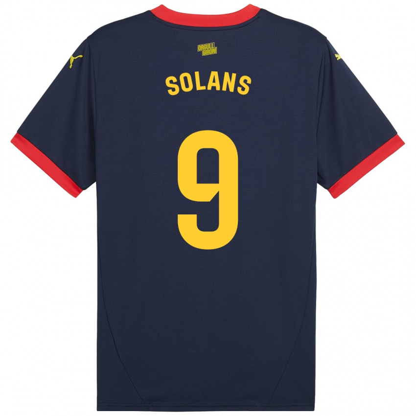 Enfant Maillot Sergi Solans #9 Bleu Marine Rouge Tenues Extérieur 2024/25 T-Shirt Suisse