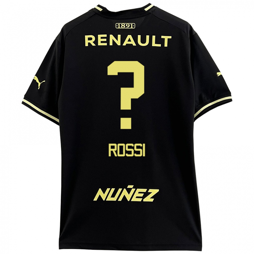 Kinder Nicolás Rossi #0 Schwarz Gelb Auswärtstrikot Trikot 2024/25 T-Shirt Schweiz