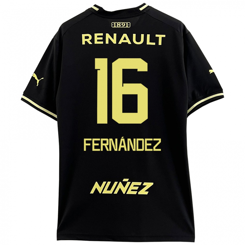 Kinder Adrián Fernández #16 Schwarz Gelb Auswärtstrikot Trikot 2024/25 T-Shirt Schweiz