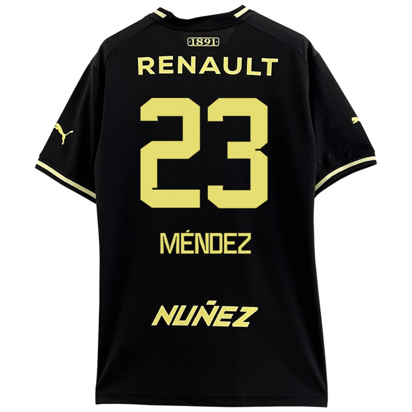 Kinder Javier Méndez #23 Schwarz Gelb Auswärtstrikot Trikot 2024/25 T-Shirt Schweiz