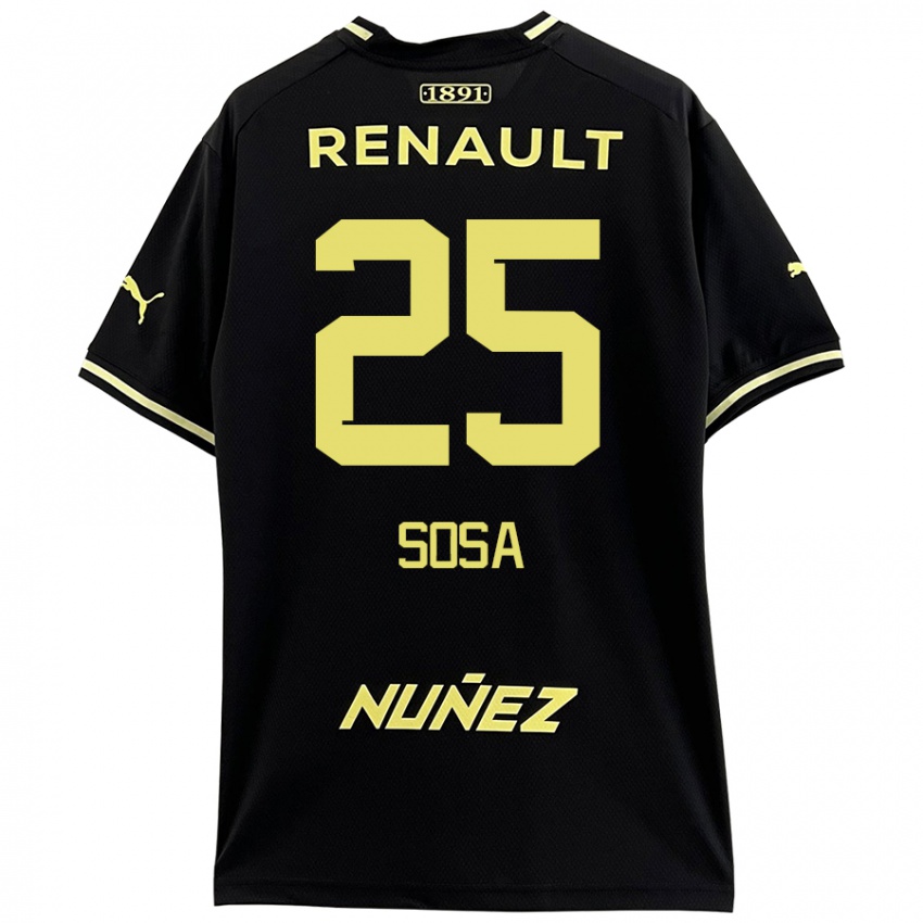 Kinder Ignacio Sosa #25 Schwarz Gelb Auswärtstrikot Trikot 2024/25 T-Shirt Schweiz