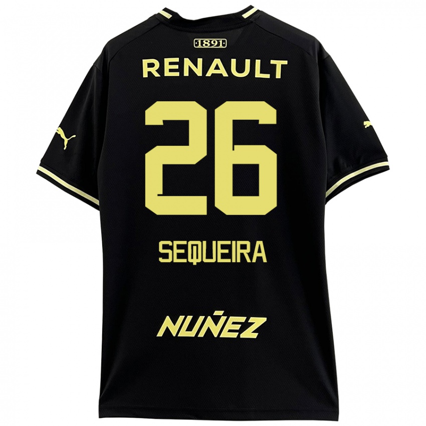 Kinder Leonardo Sequeira #26 Schwarz Gelb Auswärtstrikot Trikot 2024/25 T-Shirt Schweiz